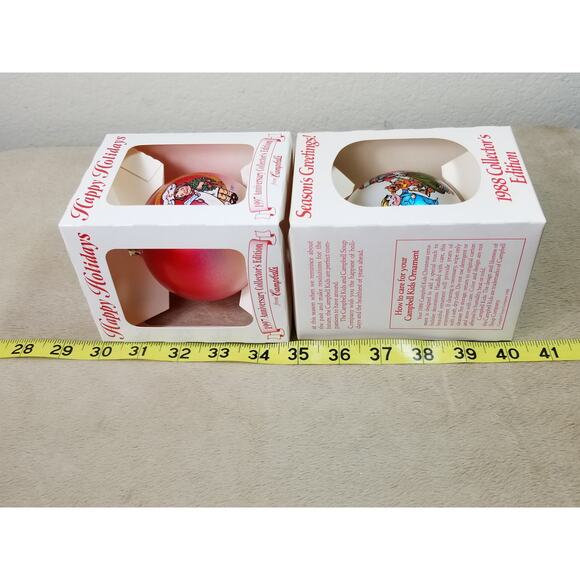 Christmas Tree Ball Ornament Campbell's 1997 1988 Mm Mm Good New In Box x2 - Picture 11 of 11